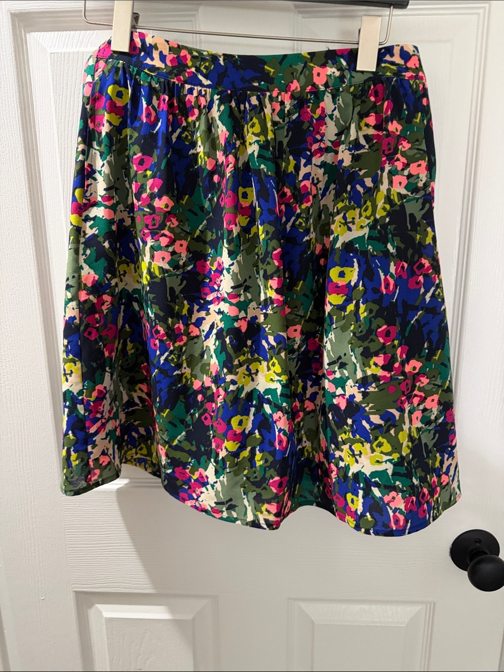 J. Crew Factory Multicolor Floral Full Skirt